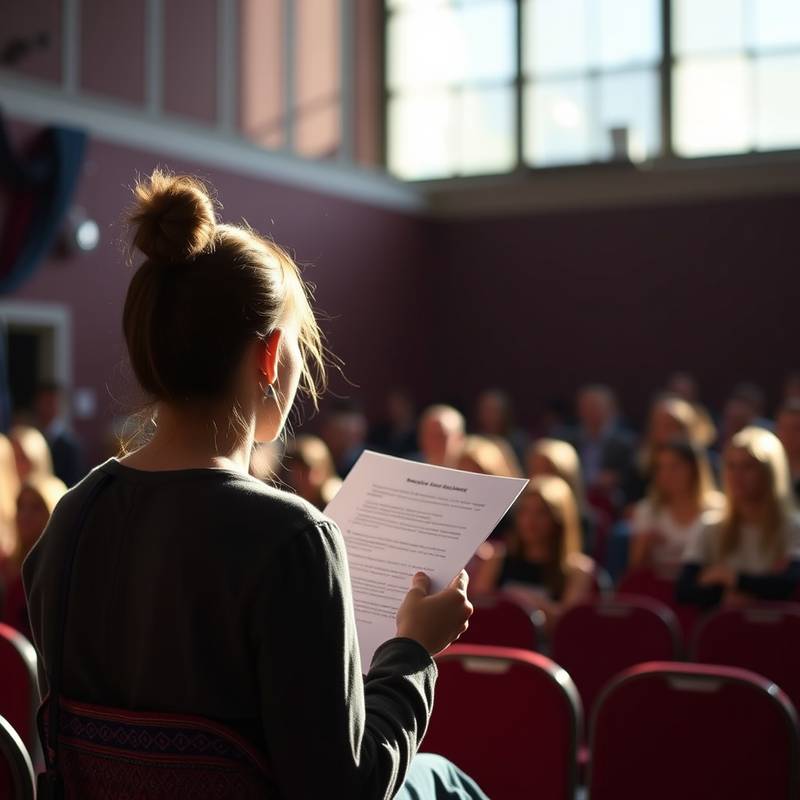 Aanmeldingsformulier voor een auditie bij De Amsterdamse Toneelschool.